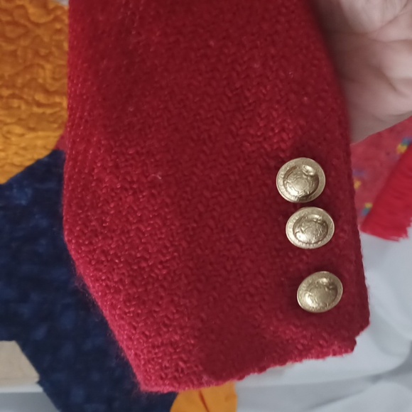 Victor Alfaro Red Wool blend Jacket, Size 16W - Picture 7 of 7